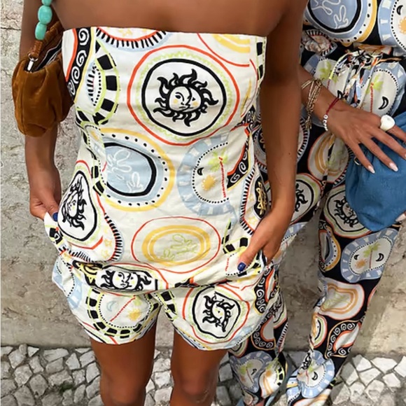 NEVER FULLY DRESSED CREAM MOSAIC PLATE SOL BANDEAU TOP - BNWT - US16 - Picture 2 of 12